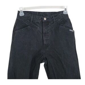 Vtg Y2K Rockies Relaxed Black Jeans Women 13 /14 27x34.5 Tapered Bareback HiRise